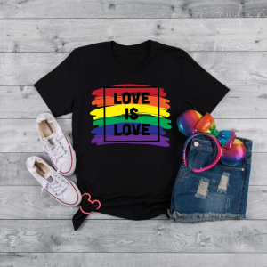 LGBTQ Pride Shirt – Love Is Love Shirt – Women Men Kids Toddler Baby Rainbow Shirt Retro – LGBT Shirts