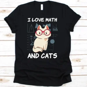 I Love Math And Cats Shirt