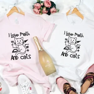 I Love Math And Cats Shirt