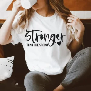 God Shirt – Stronger Than The Storm Sweatshirt Crewneck – Christian Gift – God Sweatshirt – Inspirational Shirt