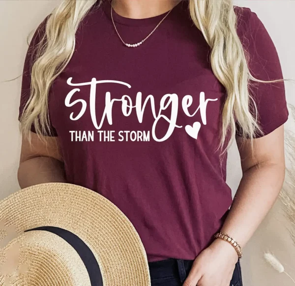 God Shirt – Stronger Than The Storm Sweatshirt Crewneck – Christian Gift – God Sweatshirt – Inspirational Shirt