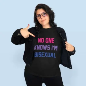 No One Knows I’m Bisexual Pride Casette Shirt – LGBT Bi Pride Gifts