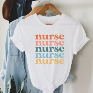 Retro Nurse Tee – Shirt for Nurse – RN Nurse Shirt – Registered Nurse Gifts – Nursing School Tee