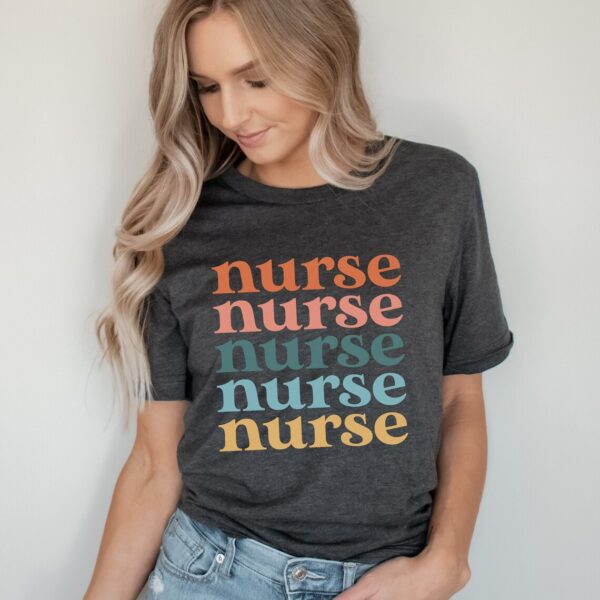 Retro Nurse Tee – Shirt for Nurse – RN Nurse Shirt – Registered Nurse Gifts – Nursing School Tee