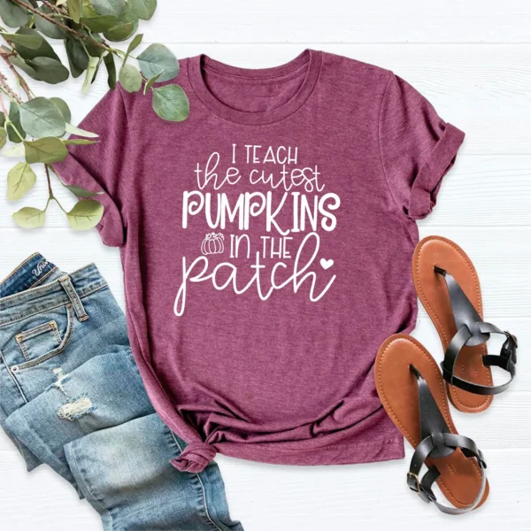 Fall Teacher Shirts – Halloween Teacher Shirt – Pumpkin Teacher Shirt – Cute Teacher Gift Shirts – I Teach The Cutest Pumpkins In The Patch Shirt Tee