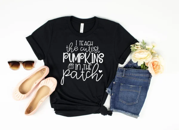 Fall Teacher Shirts – Halloween Teacher Shirt – Pumpkin Teacher Shirt – Cute Teacher Gift Shirts – I Teach The Cutest Pumpkins In The Patch Shirt Tee