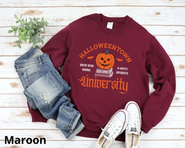 Halloween School Sweatshirt – Halloweentown University Sweatshirt – Halloween Town Sweatshirt – Fall Halloween Sweatshirt – Halloweentown Gift