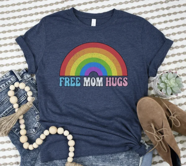 LGBTQ Mom Shirt – Free Mom Hugs Shirt – Proud Mom T-shirt – Proud Mama Rainbow Tee – Pride Mom shirt – LGBT Support Tee – Mothers Day Gift