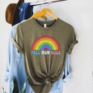 LGBTQ Mom Shirt – Free Mom Hugs Shirt – Proud Mom T-shirt – Proud Mama Rainbow Tee – Pride Mom shirt – LGBT Support Tee – Mothers Day Gift