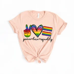 Peace Love Equality Shirt – Rainbow LGBT Shirt – Gay Pride Shirt – Pride Month Shirt – Human Rights Shirt – Equality Shirt