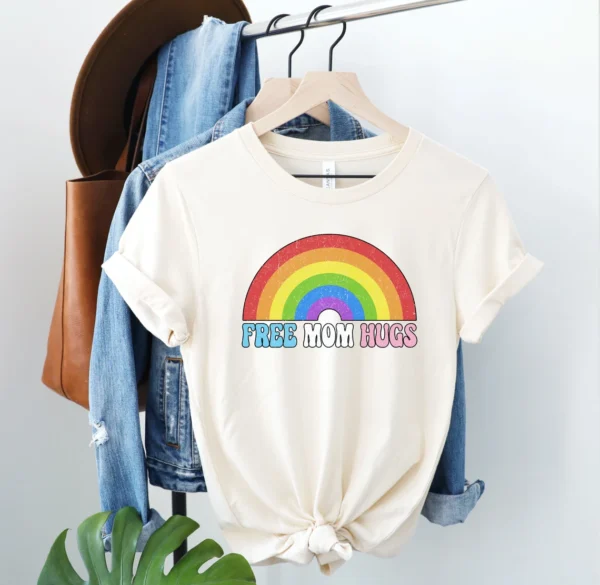 LGBTQ Mom Shirt – Free Mom Hugs Shirt – Proud Mom T-shirt – Proud Mama Rainbow Tee – Pride Mom shirt – LGBT Support Tee – Mothers Day Gift