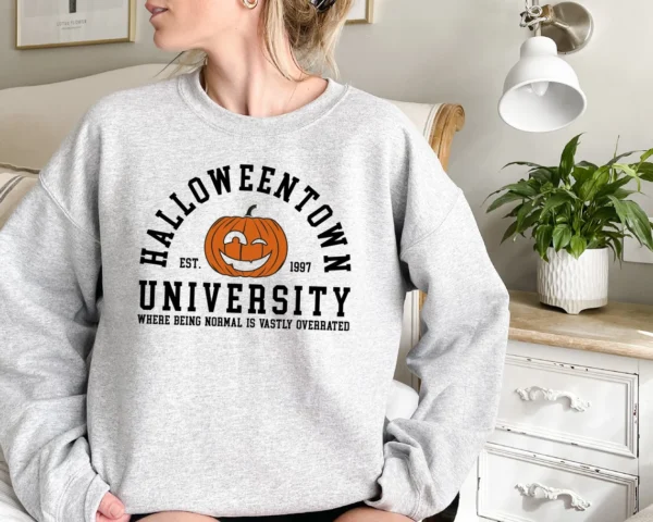 Halloweentown University Sweatshirt, Halloween School Shirt, Autumn Fall Gifts