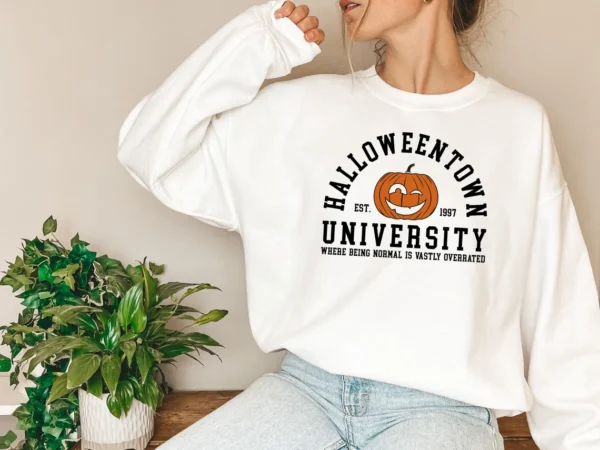 Halloweentown University Sweatshirt, Halloween School Shirt, Autumn Fall Gifts