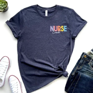 Personalized Nurse Shirt – Custom Nurse Shirt – Nurse Tee – RN Shirt – Cute New Nurse Gifts – Nurse Appreciation – Nursing School Tee