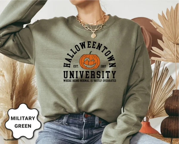 Halloweentown University Sweatshirt, Halloween School Shirt, Autumn Fall Gifts