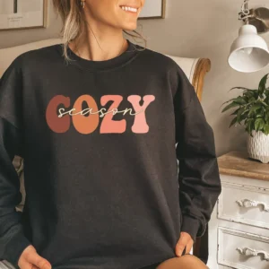 Cozy Season Fall Sweatshirt – Happy Thanksgiving – Hello Pumpkin Sweatshirt – Autumn Sweatshirt – Thanksgiving Shirt – Fall Gift