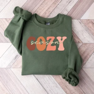 Cozy Season Fall Sweatshirt – Happy Thanksgiving – Hello Pumpkin Sweatshirt – Autumn Sweatshirt – Thanksgiving Shirt – Fall Gift