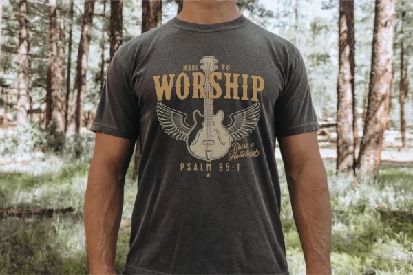 Bible Verse Shirts – Made To Worship Psalm 95 Tshirt – Faith Shirt – Christian Trendy – Christian Gift Shirts