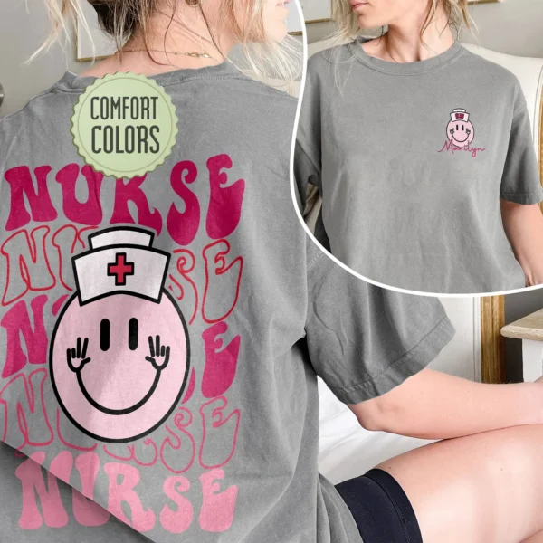 Personalized Nurse Shirt – Custom Nurse Shirt – New Nurse Gift – Nursing School Student Grad – Groovy Nurse Shirt