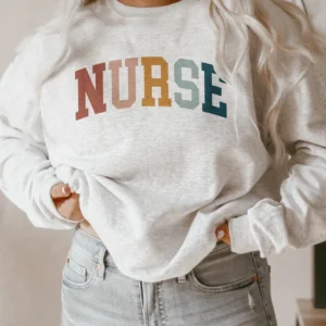 Vintage Nurse Sweatshirt – Cute Nurse Crewneck Sweater – Nurse Week Shirt – Nursing School Tee – Nurse Grad Gift Tee