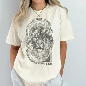 Christian Faith Shirt – Lion In Those Lungs Shirt – Bible Verse Shirt – God Shirt – Christian Gift – Faith Based Shirt – Christian Apparel Shirt