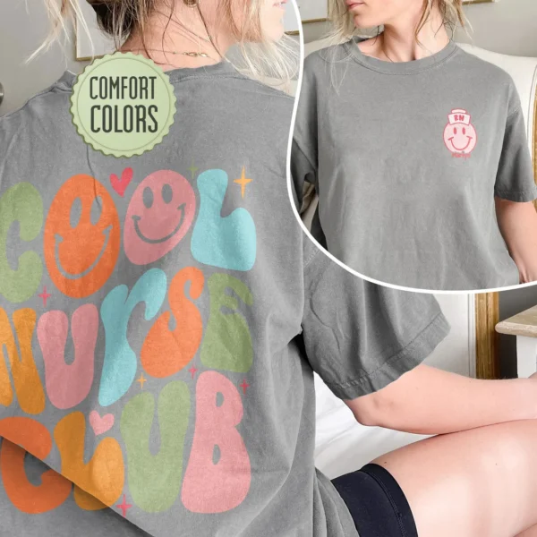 Cool Nurse Club Comfort Colors Shirt – Nurses Comfort Colors – Groovy Nurse Shirt – Registered Nurse Tee – Nurse Gift – Nursing Tshirt