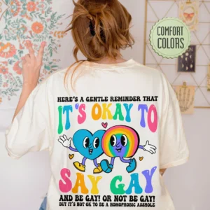 Gay Rights Shirt – It’s Ok To Say Gay Shirt – LGBTQ Shirt – Pride Ally Shirt – Equality Shirt – Pride Month Shirt – LGBT Gift