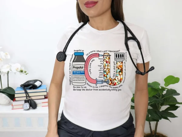 ICU Nurse Shirt – Intensive Care Unit Nurse Tee – RN Nurse – Crna Propofol Nurse – Medical Critical Care – Pharmacology Gift – Nurse Appreciation