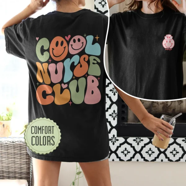 Cool Nurse Club Comfort Colors Shirt – Nurses Comfort Colors – Groovy Nurse Shirt – Registered Nurse Tee – Nurse Gift – Nursing Tshirt