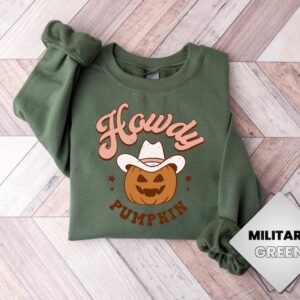 Retro Halloween Sweatshirt – Howdy Pumpkin Sweatshirt – Halloween Sweatshirt