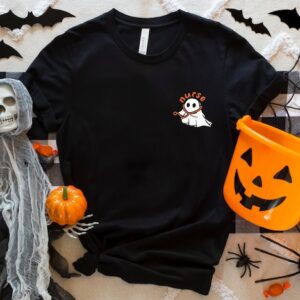 Spooktacular Halloween Nurse Healthcare Shirt: Ghost Stethoscope