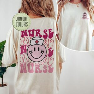 Personalized Nurse Shirt – Custom Nurse Shirt – New Nurse Gift – Nursing School Student Grad – Groovy Nurse Shirt