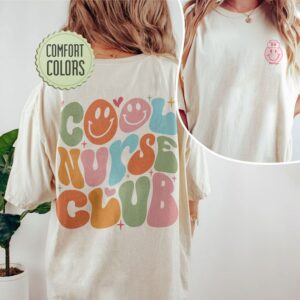 Cool Nurse Club Comfort Colors Shirt – Nurses Comfort Colors – Groovy Nurse Shirt – Registered Nurse Tee – Nurse Gift – Nursing Tshirt