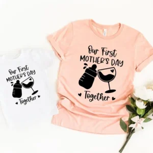 Our First Mother’s Day Shirt – Mothers Day Matching Shirt – Mother’s Day Mommy And Baby Outfit – Mother’s Day Gift