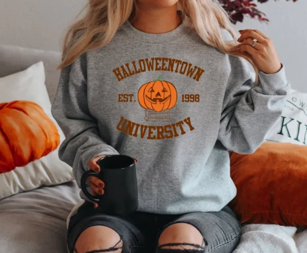 Halloweentown Sweatshirt – Halloweentown Est 1998 Sweater – Fall Sweatshirt – Halloween Crewneck – Halloweentown University Sweater Gift