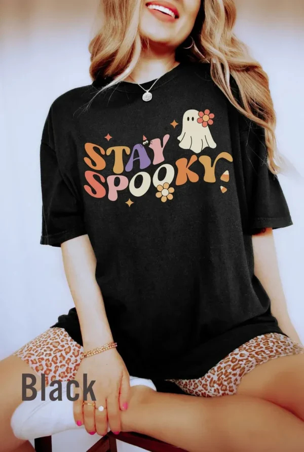 Halloween Spooky Shirt – Retro Halloween Tee – Vintage Ghost Halloween Shirt – Retro Fall Shirt – Halloween Shirt – Spooky Season Gift