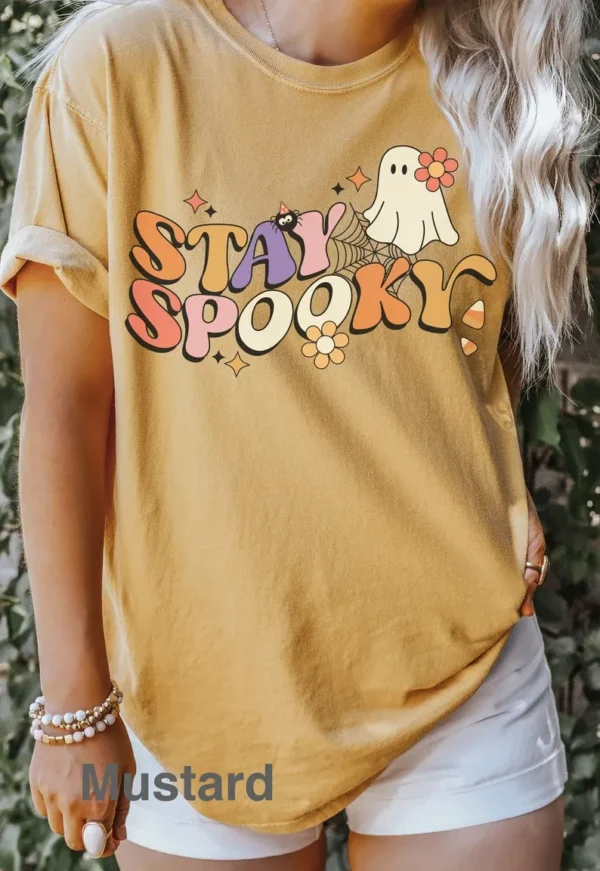 Halloween Spooky Shirt – Retro Halloween Tee – Vintage Ghost Halloween Shirt – Retro Fall Shirt – Halloween Shirt – Spooky Season Gift