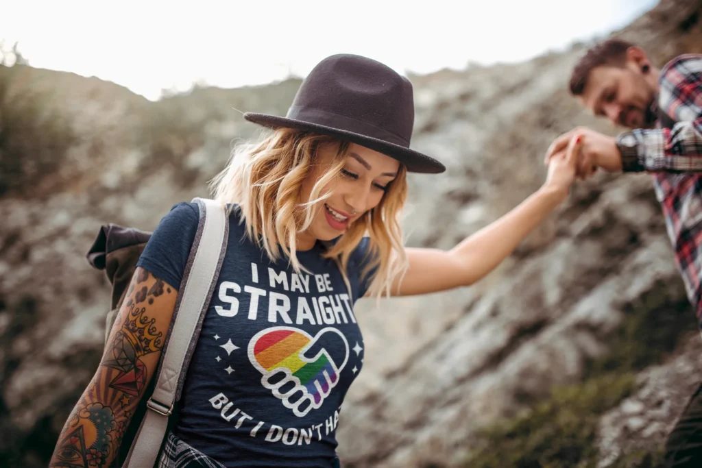 LGBT pride tattoo-themed shirts