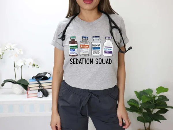 Sedation Squad ICU Nurse Shirt, Funny Nurse Gifts, Nurse Apparel