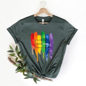 Love Wins Shirt – LGBTQ+ Shirt – Love is Love Shirt – Rainbow Shirt – Pride Shirt – Equality Shirt