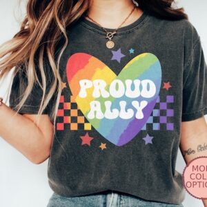 Proud Ally Shirt – Rainbow Ally Shirt – LGBTQ Shirt – Gay Pride Shirt – Queer Gift