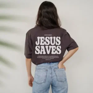 Jesus Saves Shirt – Aesthetic Jesus Shirt – Christian Shirt – Christian Apparel – Christian Streetwear – Bible Verse Shirt Gift