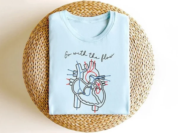 CV ICU Nurse Shirt – Heart Flow Anatomy Shirt – Cath Lab Shirt – Cardiac Nurse – ICU Nurse Gift