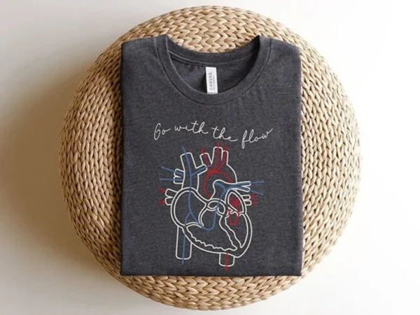 CV ICU Nurse Shirt – Heart Flow Anatomy Shirt – Cath Lab Shirt – Cardiac Nurse – ICU Nurse Gift