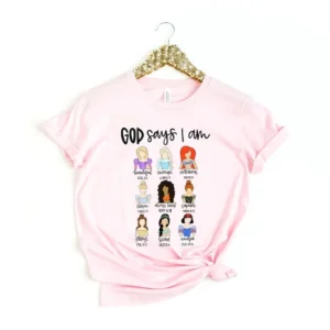 God Says I’m Beautiful Enough Shirt – Bible Verse Shirt – Princesses Shirt – Christian Shirt – Religious Shirt Gift