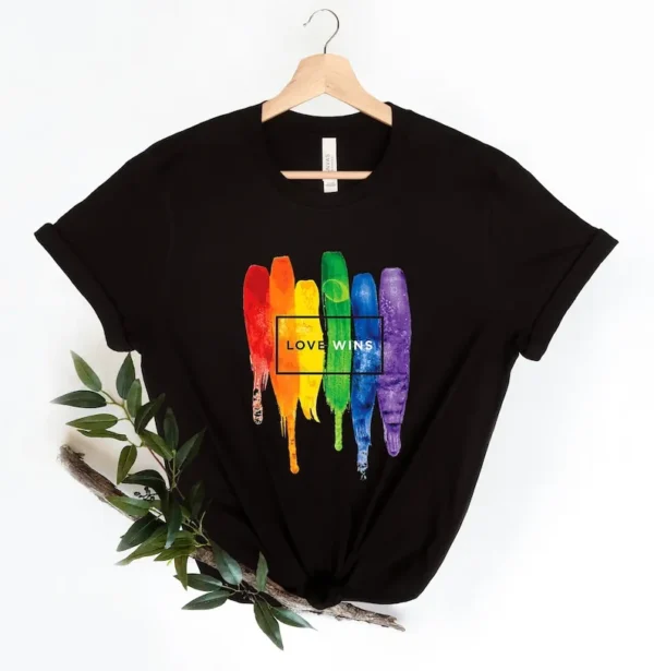 Love Wins LGBTQ+ Pride Shirt, Rainbow Equality Tee, Love is Love