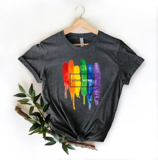 Love Wins LGBTQ+ Pride Shirt, Rainbow Equality Tee, Love is Love