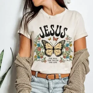 Jesus Shirt – Boho Christian Shirt – Christians Gift – Jesus Apparel – Faith Based T Shirts – Bible Verse Shirt