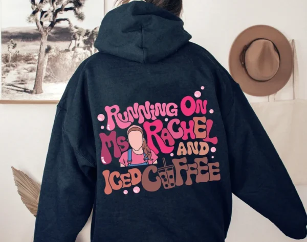 Iced Coffee Mom Shirt, Funny Mother’s Day Gift, Running on Ms. Rachel and Iced Coffee Tee