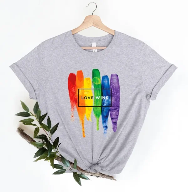 Love Wins LGBTQ+ Pride Shirt, Rainbow Equality Tee, Love is Love